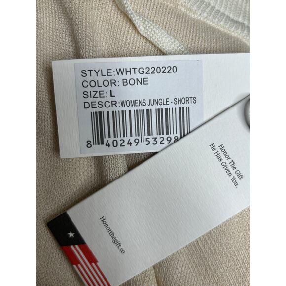 Honor The Gift NWT Women's Jungle Shorts Size L Elastic Waist Tencel Drawstring - Picture 8 of 11